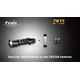 Cette lampe fonctionne avec 2 piles CR123A ou 1 batterie 18650