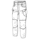 Schéma du Urban Tactical Pants montrant sa coupe, ses coutures et renforts