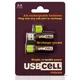 Pack de 2 piles rechargeables USBCell